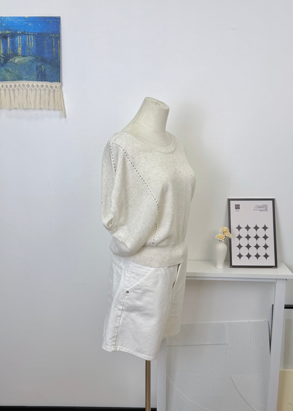 Stitch Batwing Sleeve Knit Vest