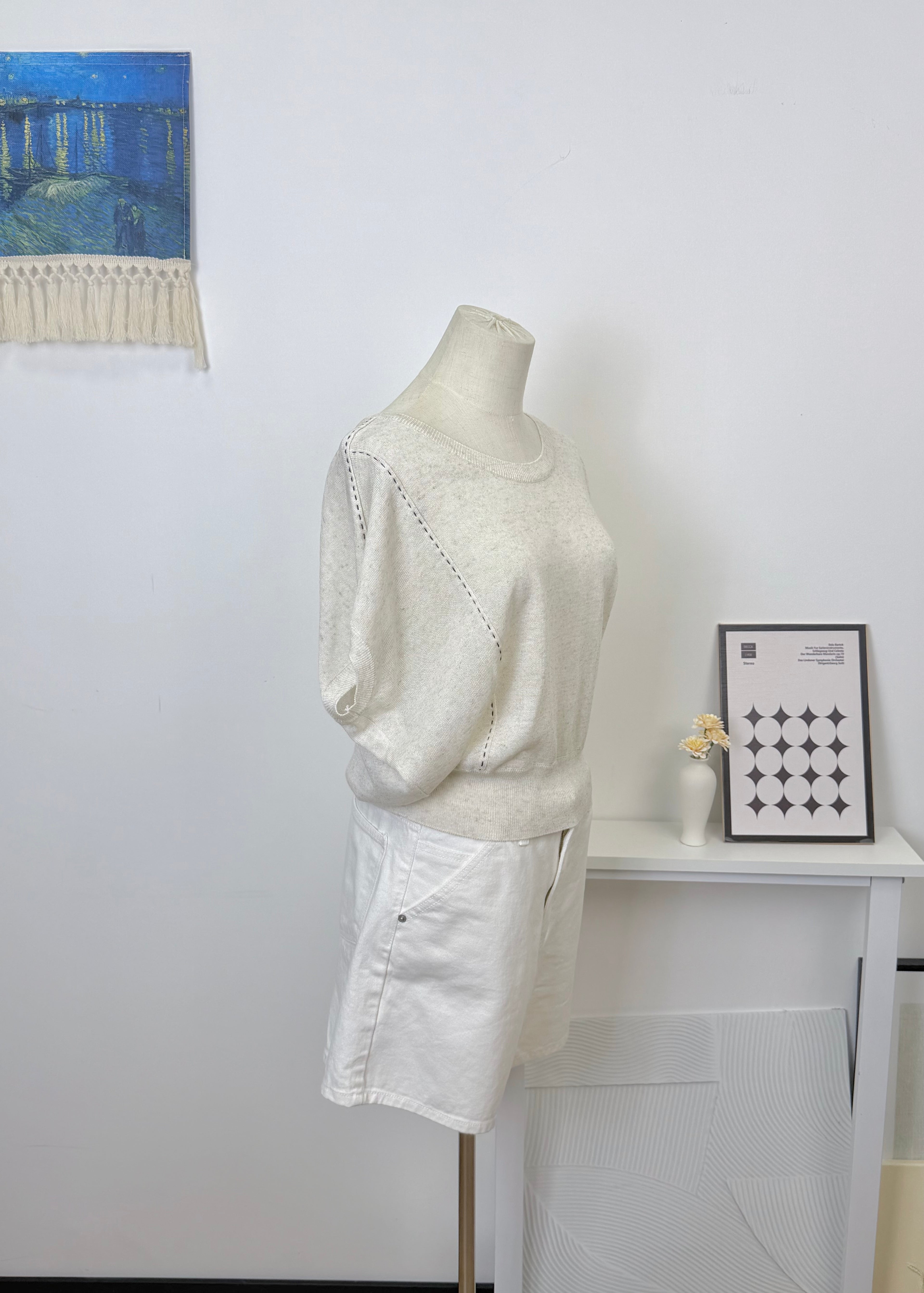 Stitch Batwing Sleeve Knit Vest