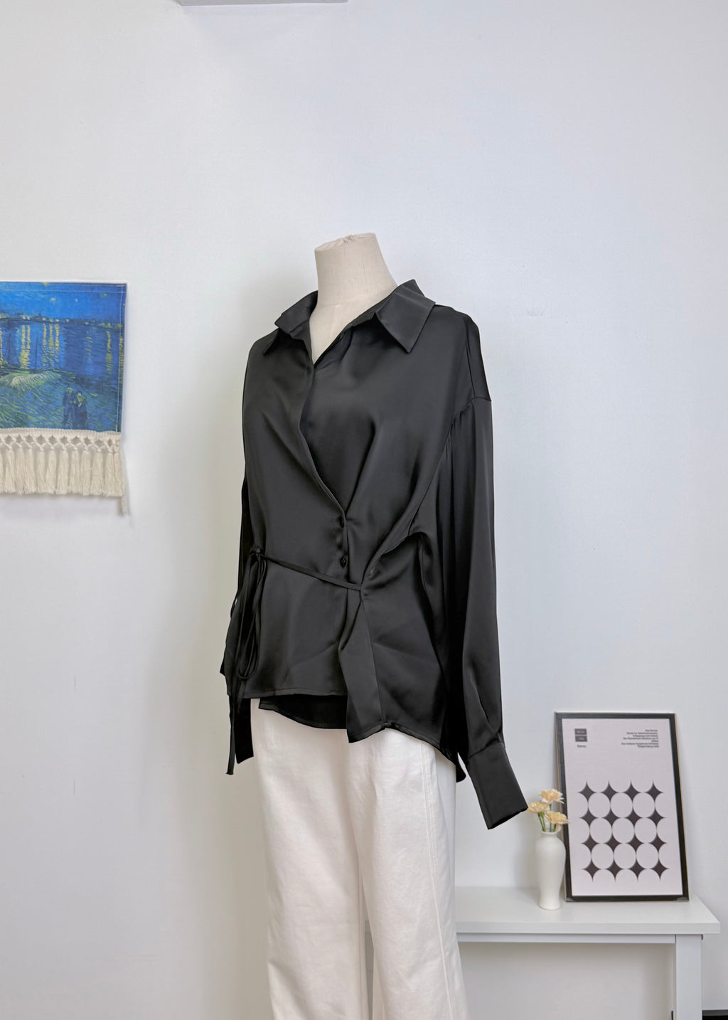 Satin Long Sleeve Shirt