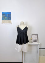 Double Thin Strap Jacquard Camisole
