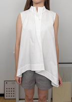 Stand Collar Half Placket Shirt