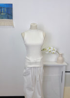 Mock Neck Rib Long Tank Top