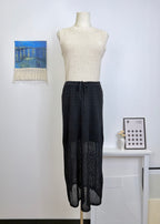 Diamond Hollow Knit Drawstring Summer Midi Dress