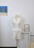 Lace Gathered Vest