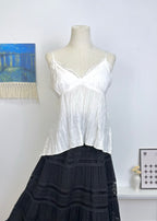Lace Crinkle Camisole Top