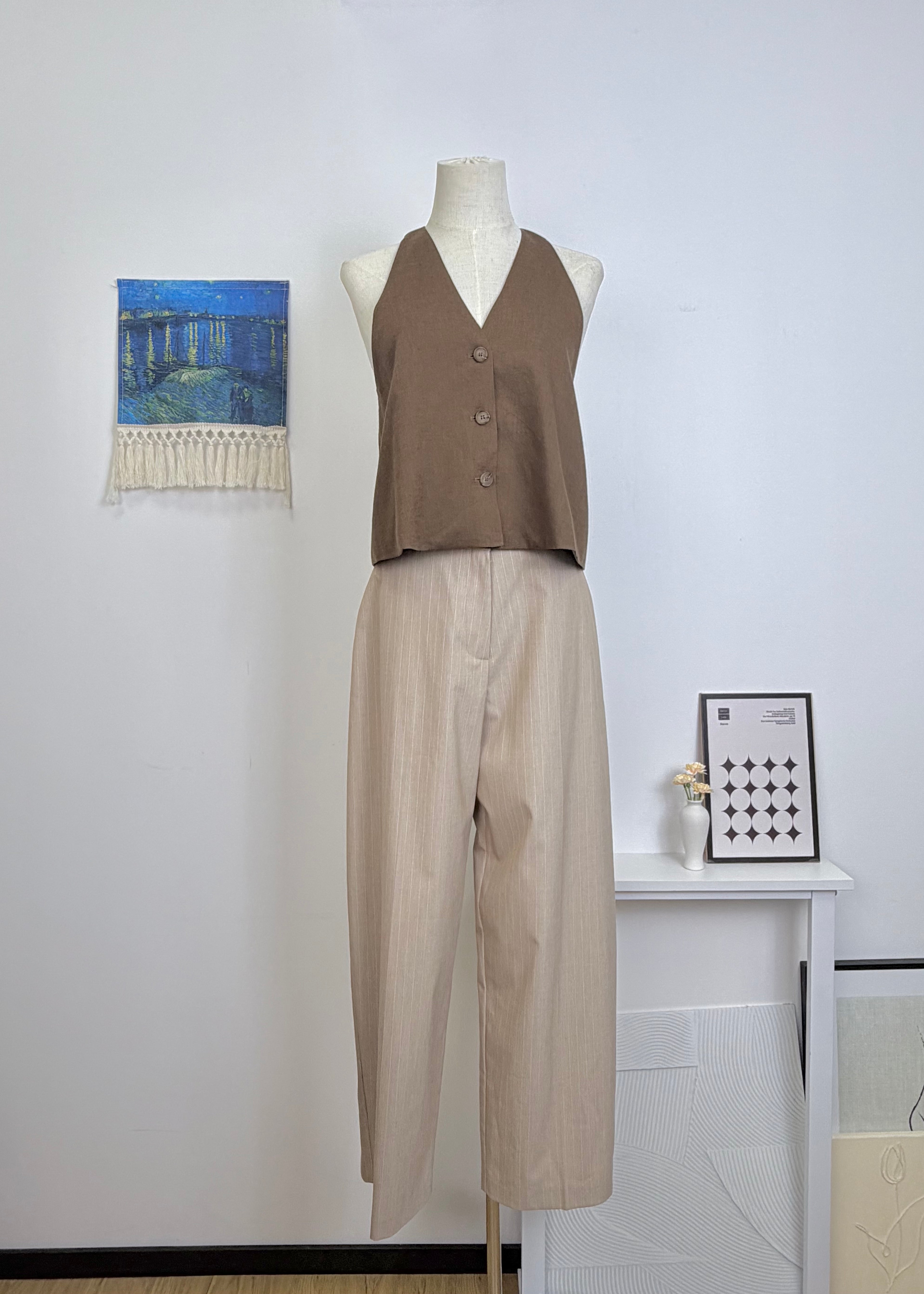 Wide Leg Suit Pants