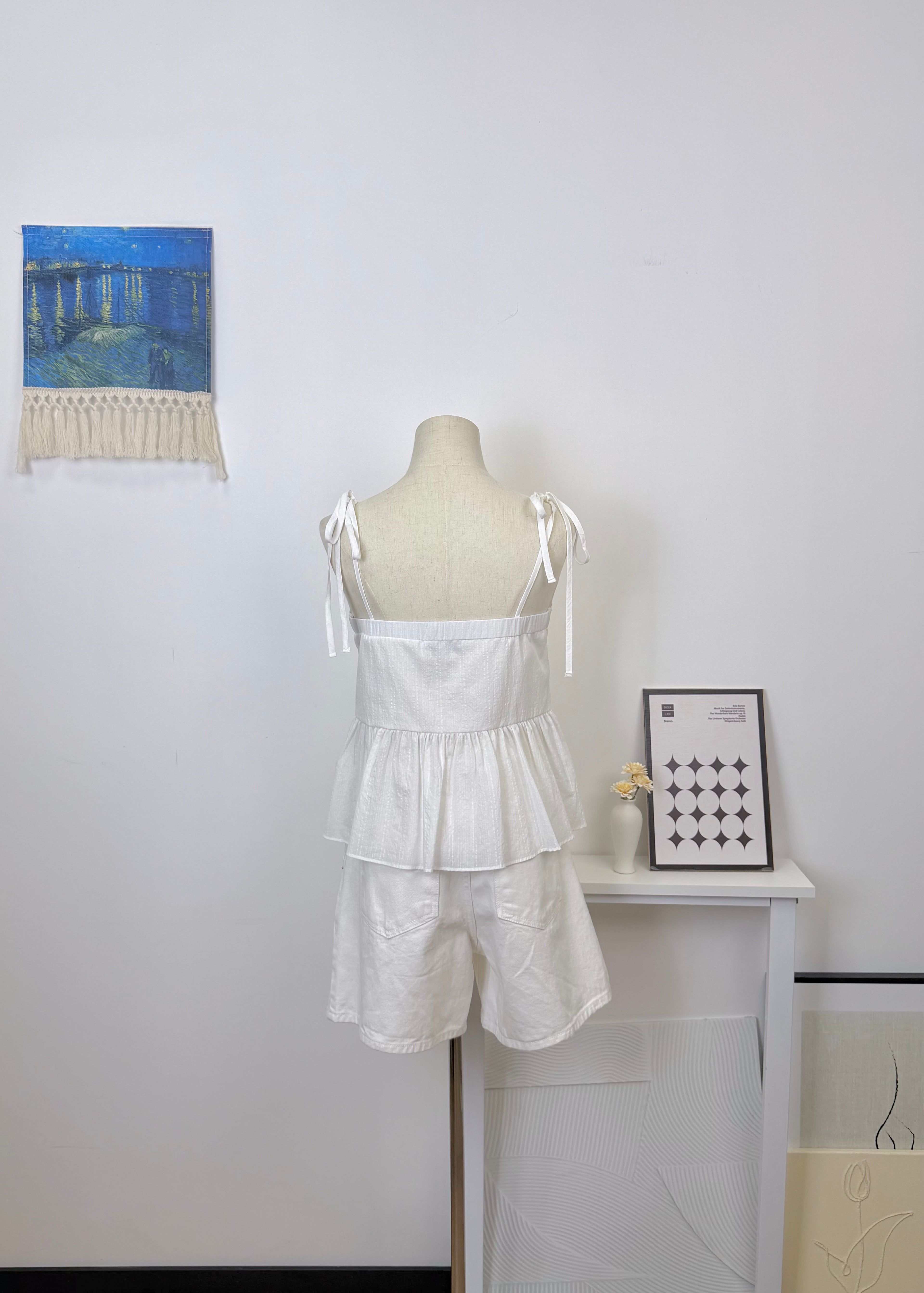 Tie Strap Ruffle Cami Top