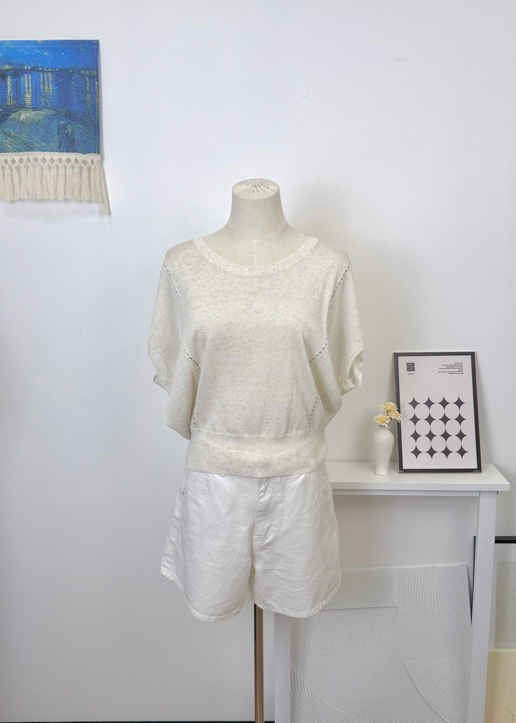 Stitch Batwing Sleeve Knit Vest