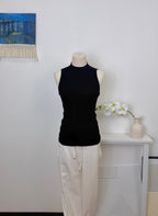 Mock Neck Rib Long Tank Top