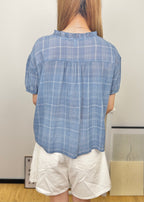Ruffle Plaid Blouse