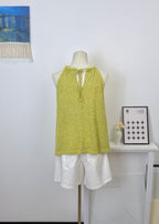 Braided Halter Tie Knit Tank Top
