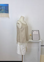 Linen Fake Two-Piece Camisole