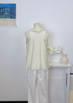 Neck Tie Linen Blouse