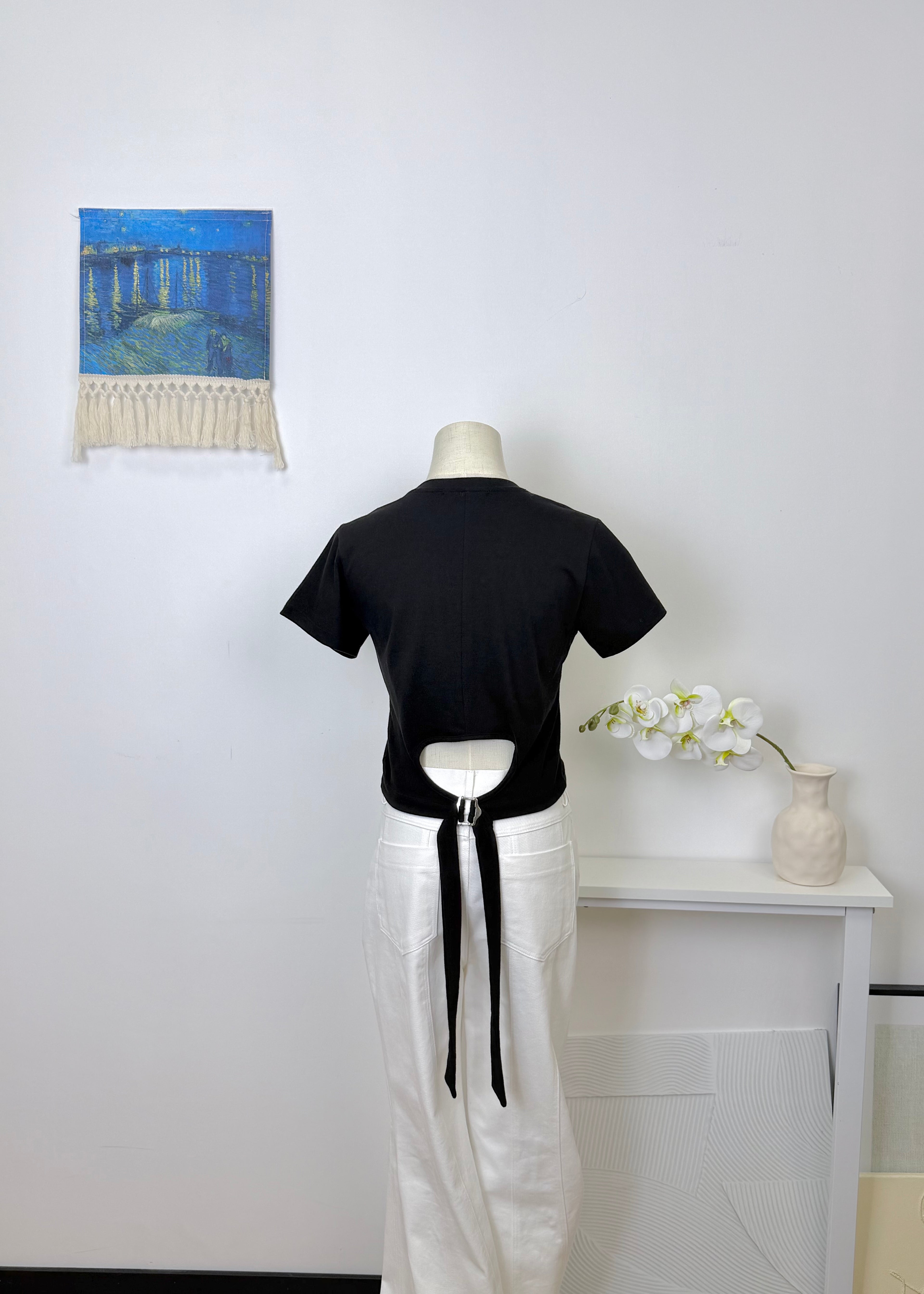 Tie Hem Cropped Tee
