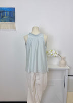 Neck Tie Linen Blouse