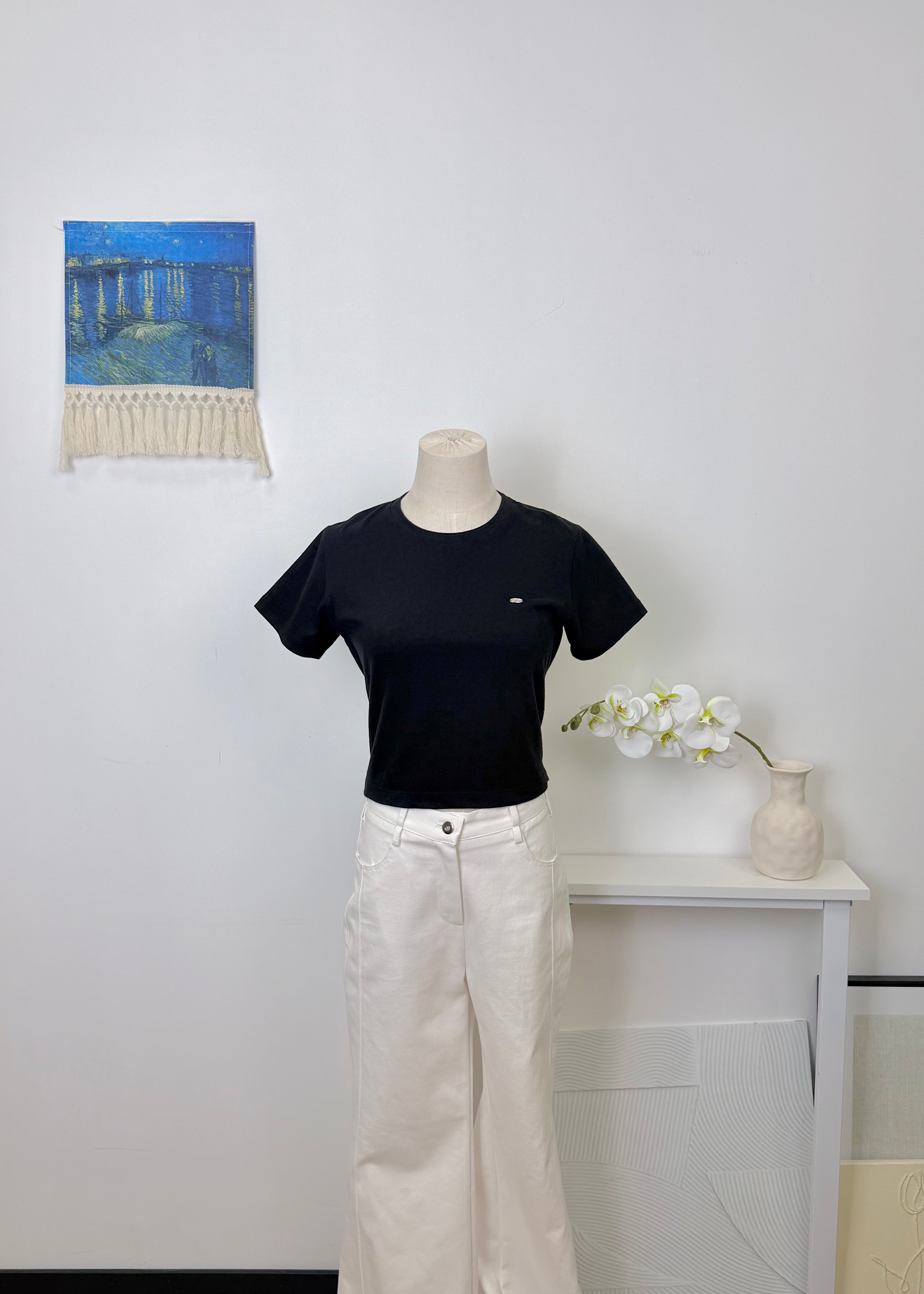 Tie Hem Cropped Tee