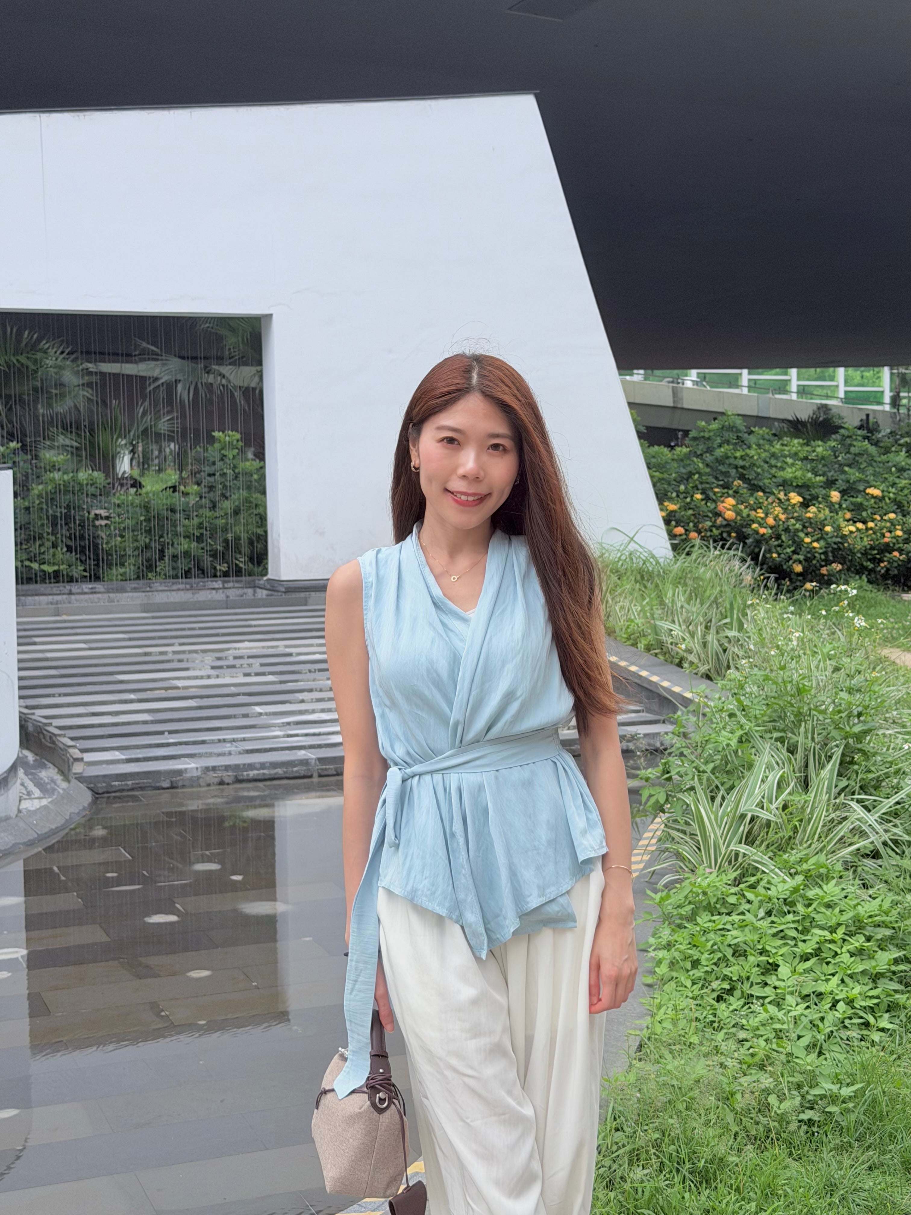 Blue & White Two-Piece Set