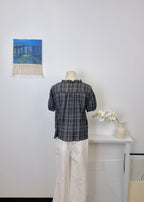 Ruffle Plaid Blouse