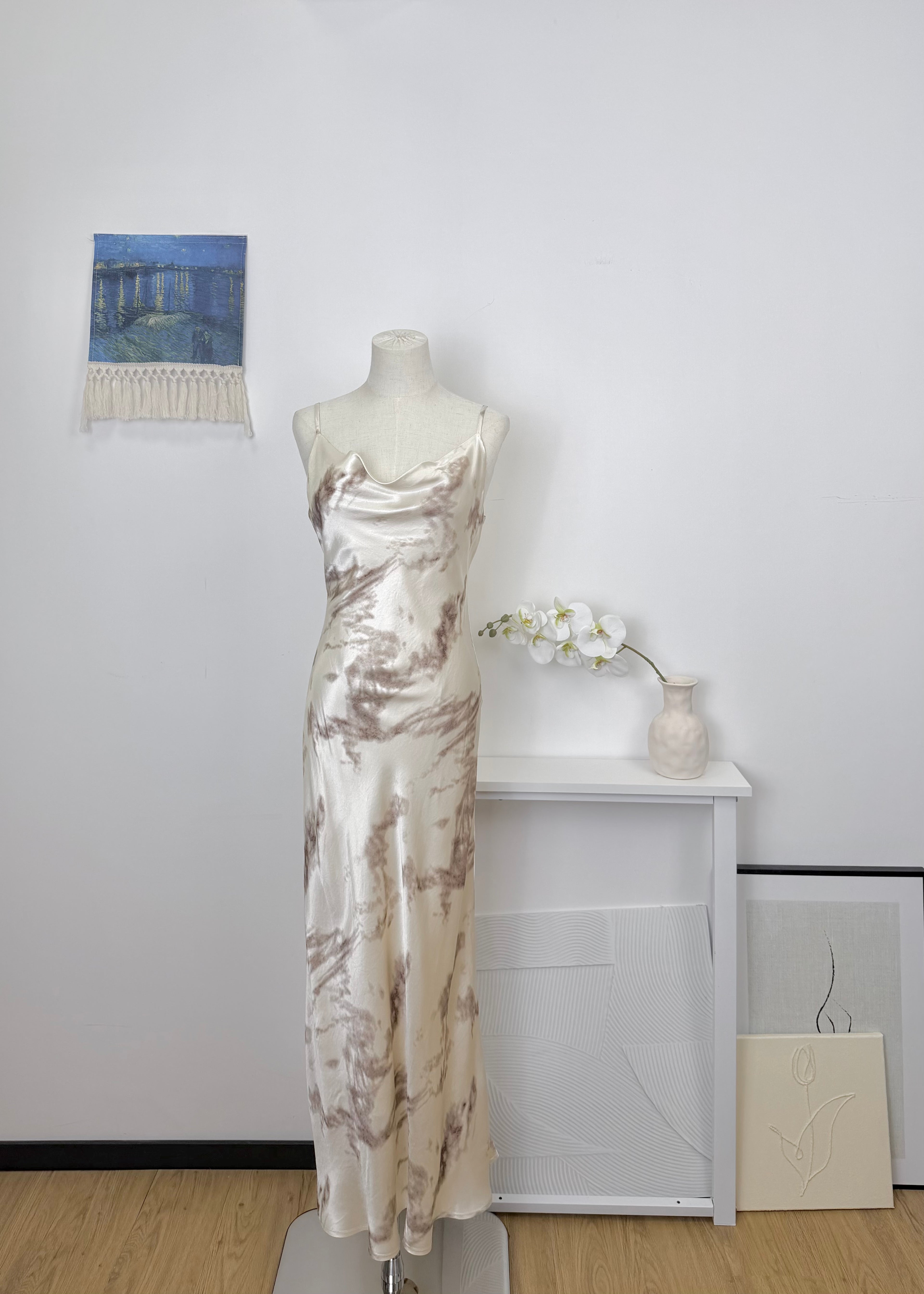 Splash Ink Satin Dress