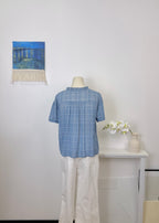 Ruffle Plaid Blouse