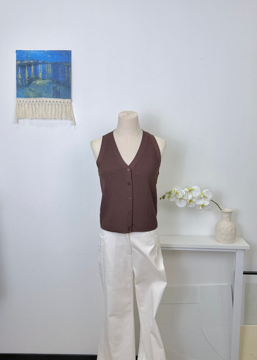 V Neck Knit Vest
