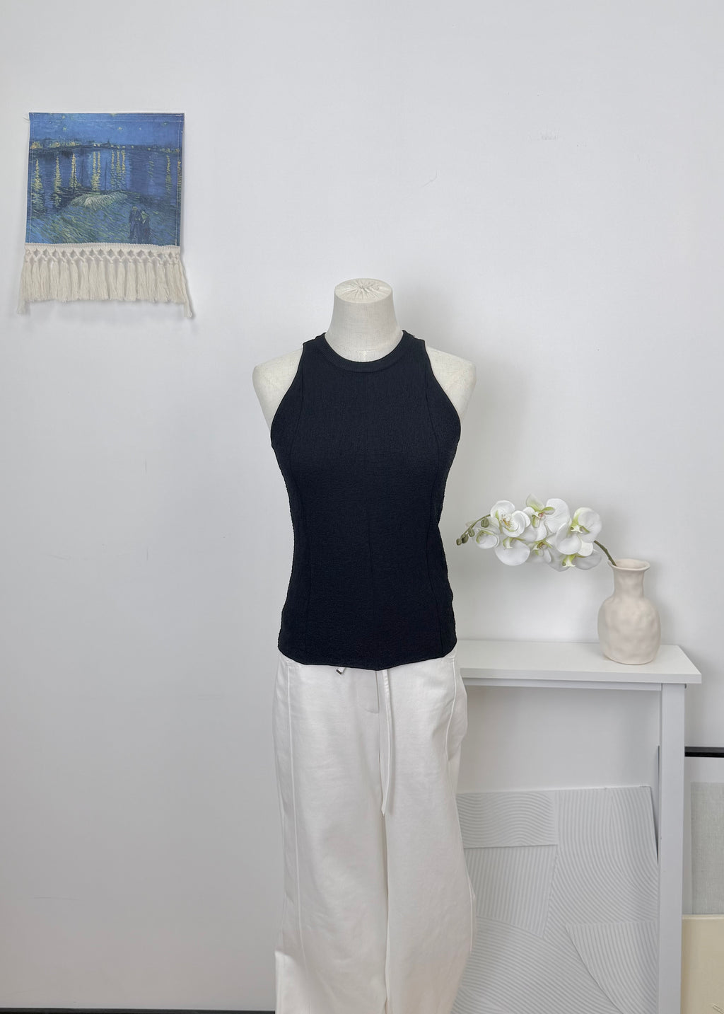 Inner Shoulder Textured Knit Top