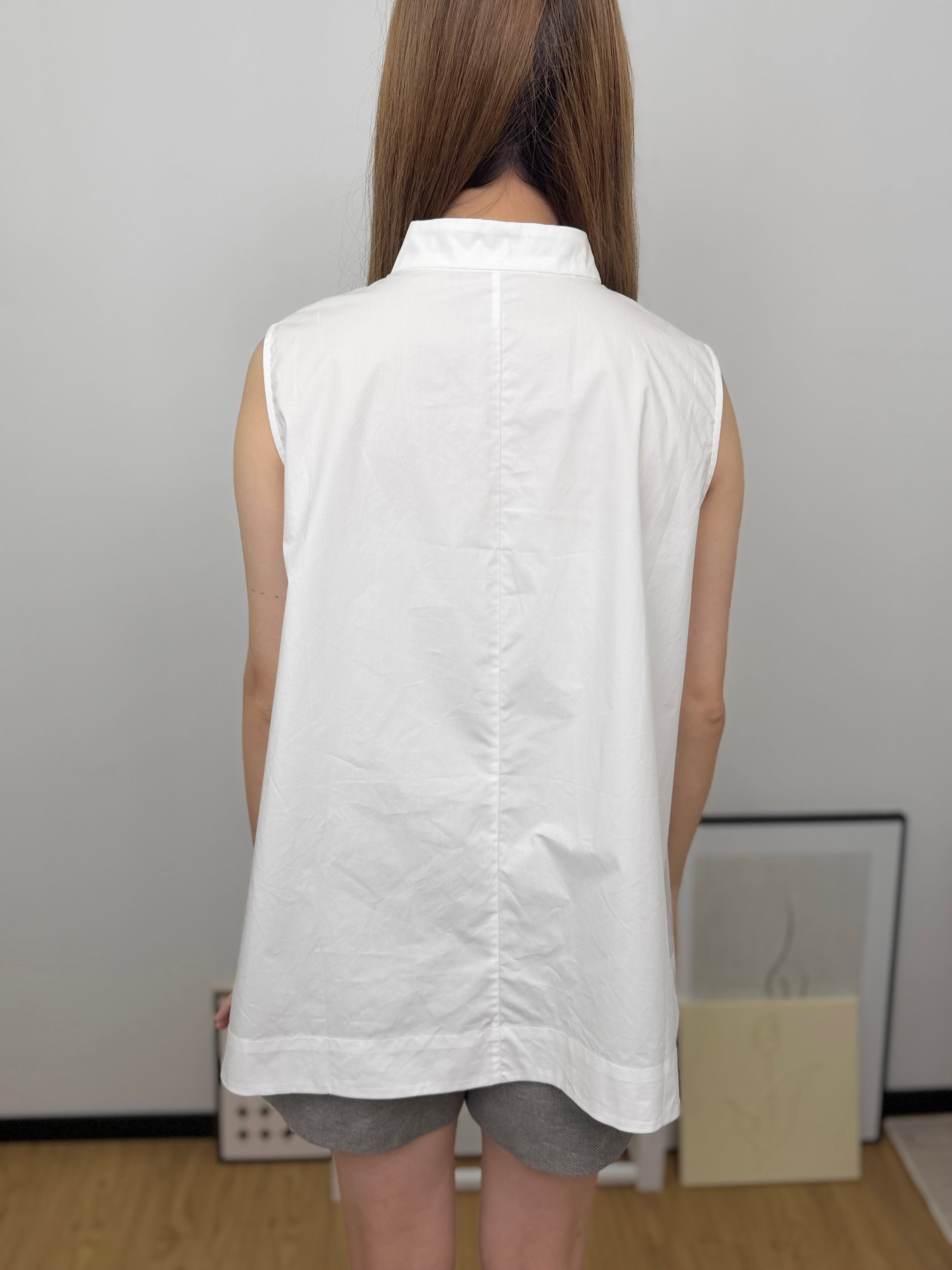 Stand Collar Half Placket Shirt