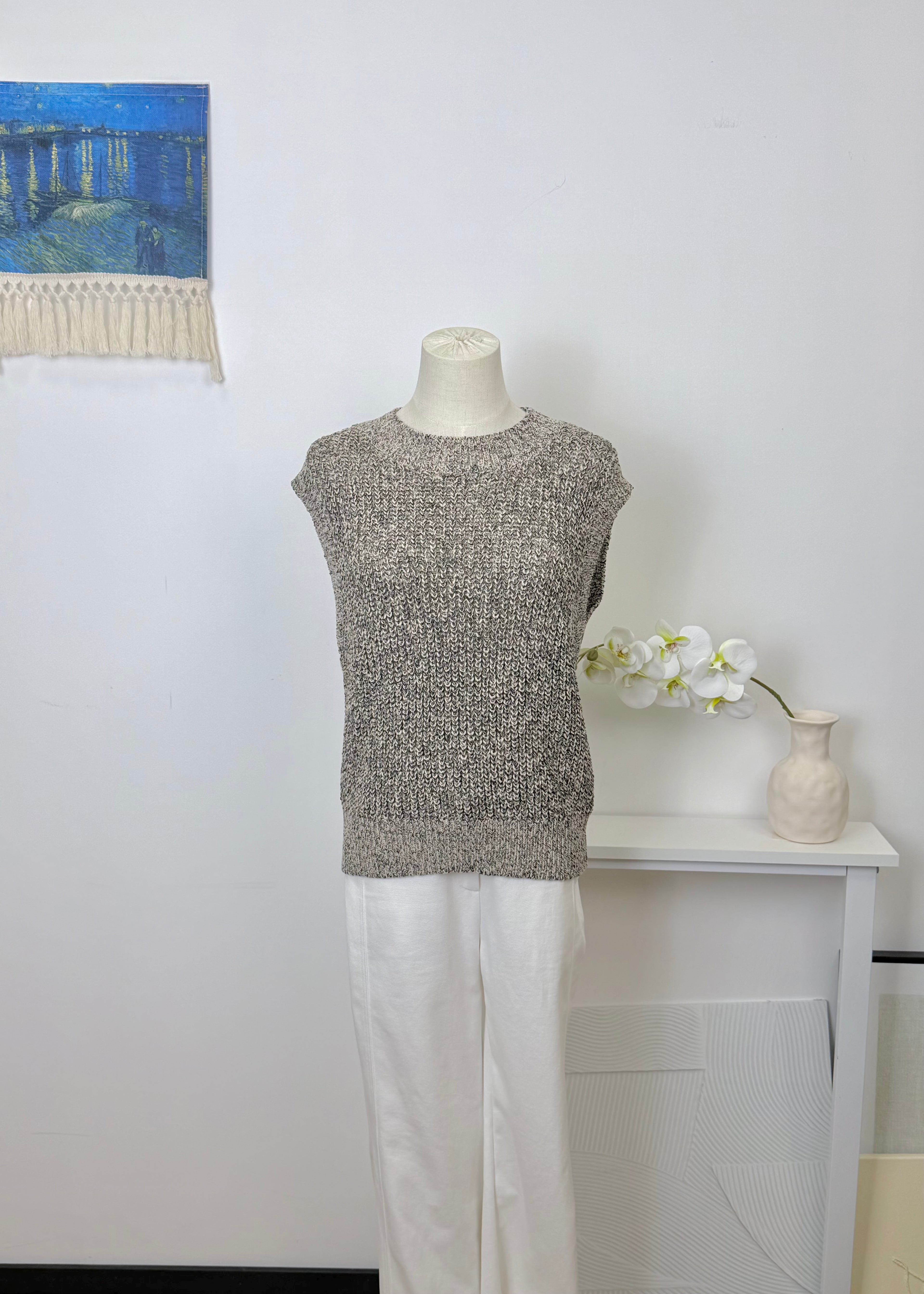 Marled Chunky Knit Vest