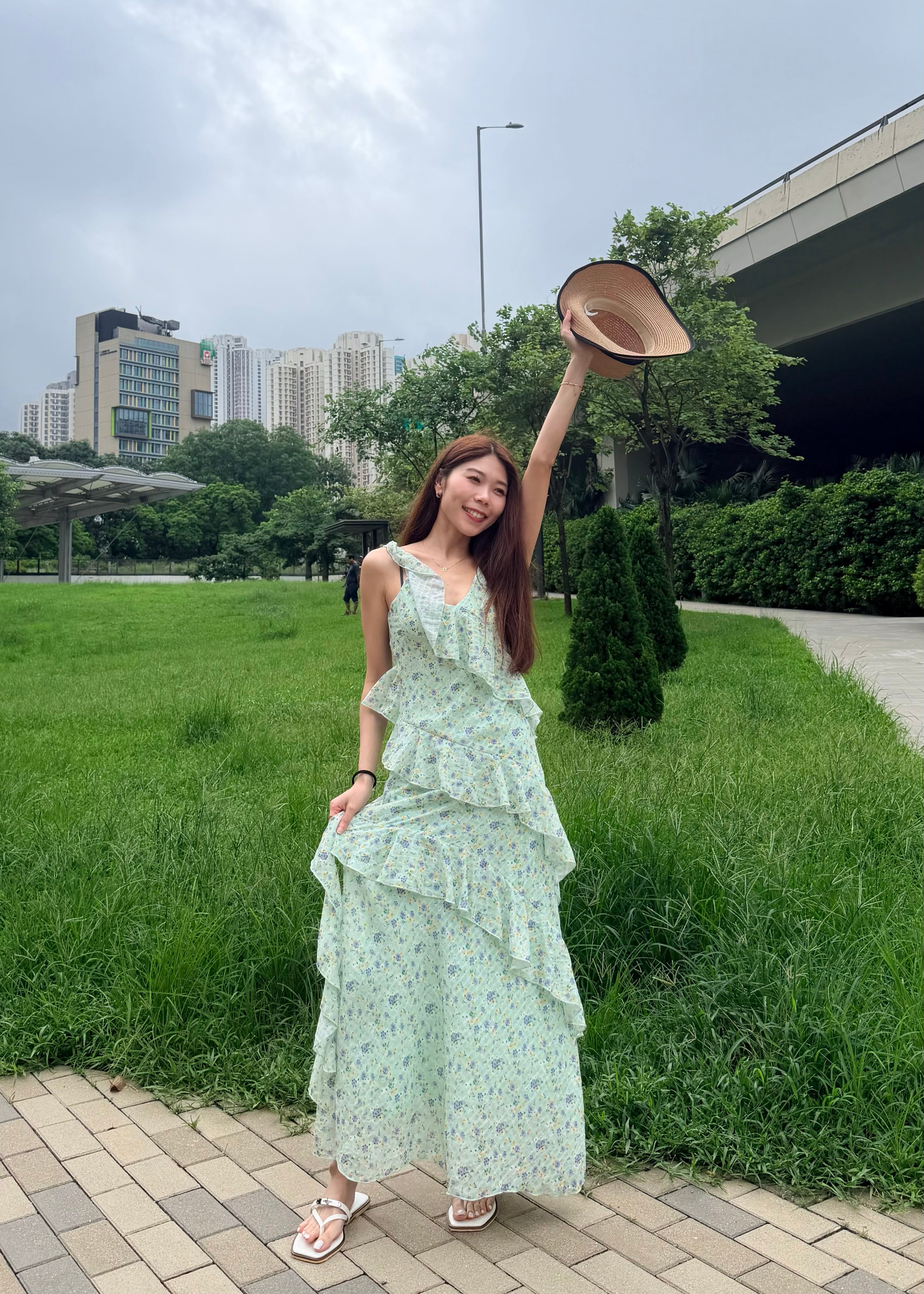 Floral Ruffle Maxi Dress