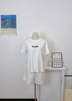 3 Little Pumpkin Embroidery Tee