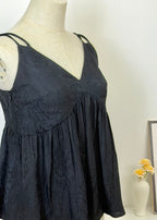 Double Thin Strap Jacquard Camisole