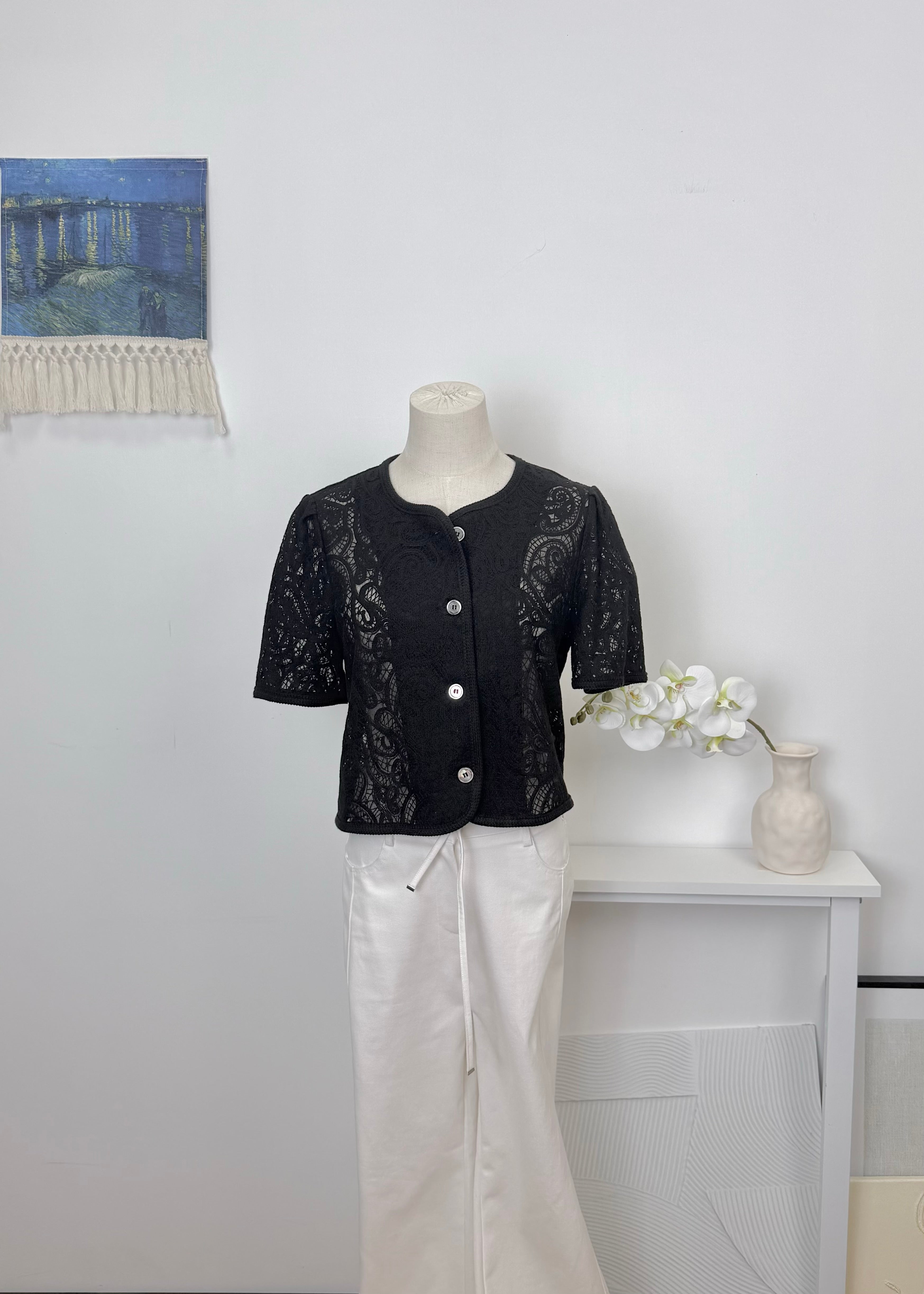 Paisley Lace Cropped Jacket