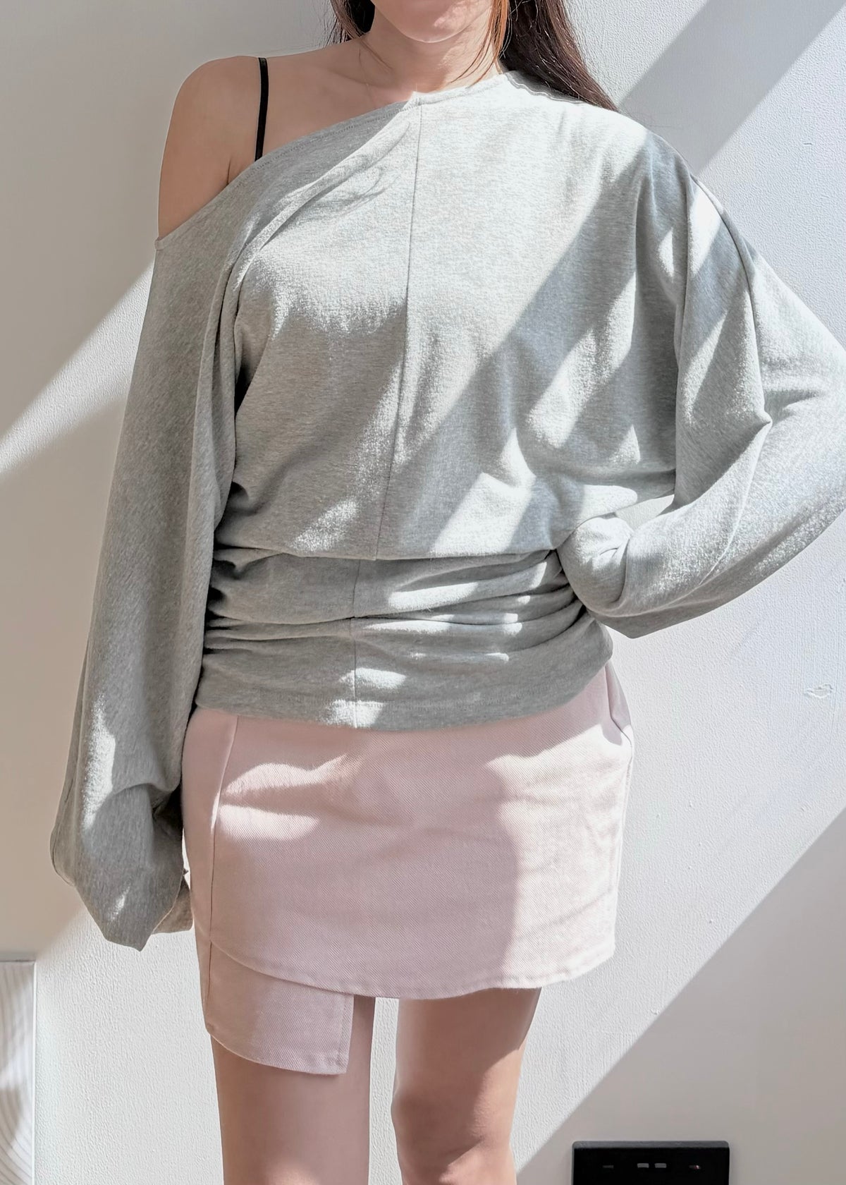 High waist Asymmetrical A-line Skirt