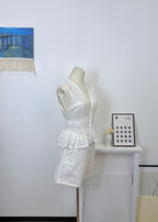 Lace Gathered Vest