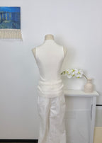 Mock Neck Rib Long Tank Top