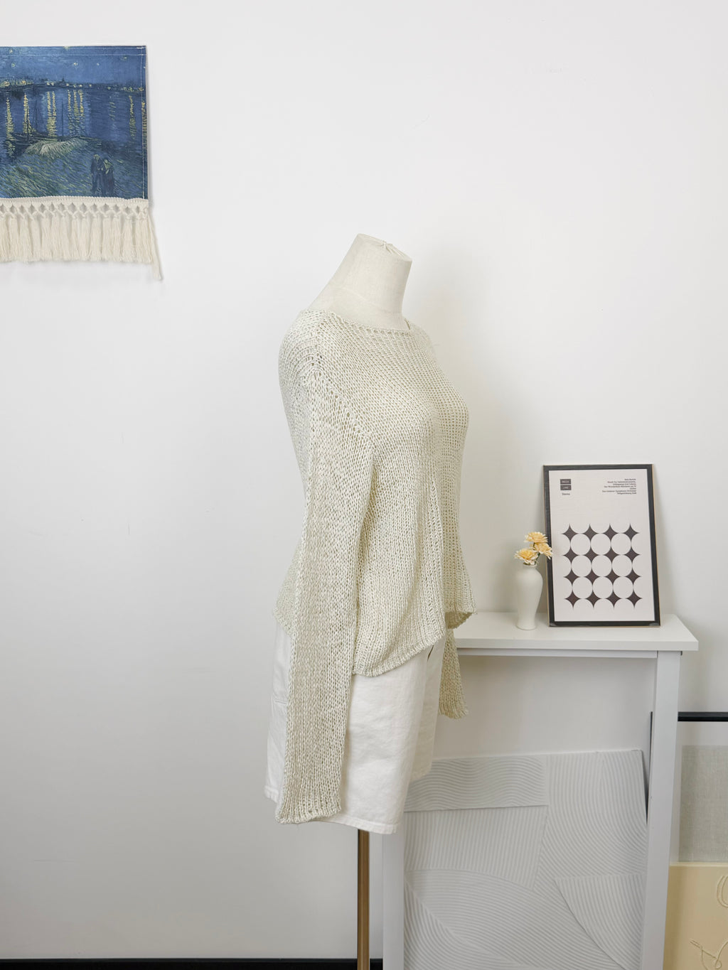 Chunky Hollow Long Sleeve Cover Up