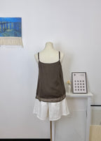Linen Fake Two-Piece Camisole