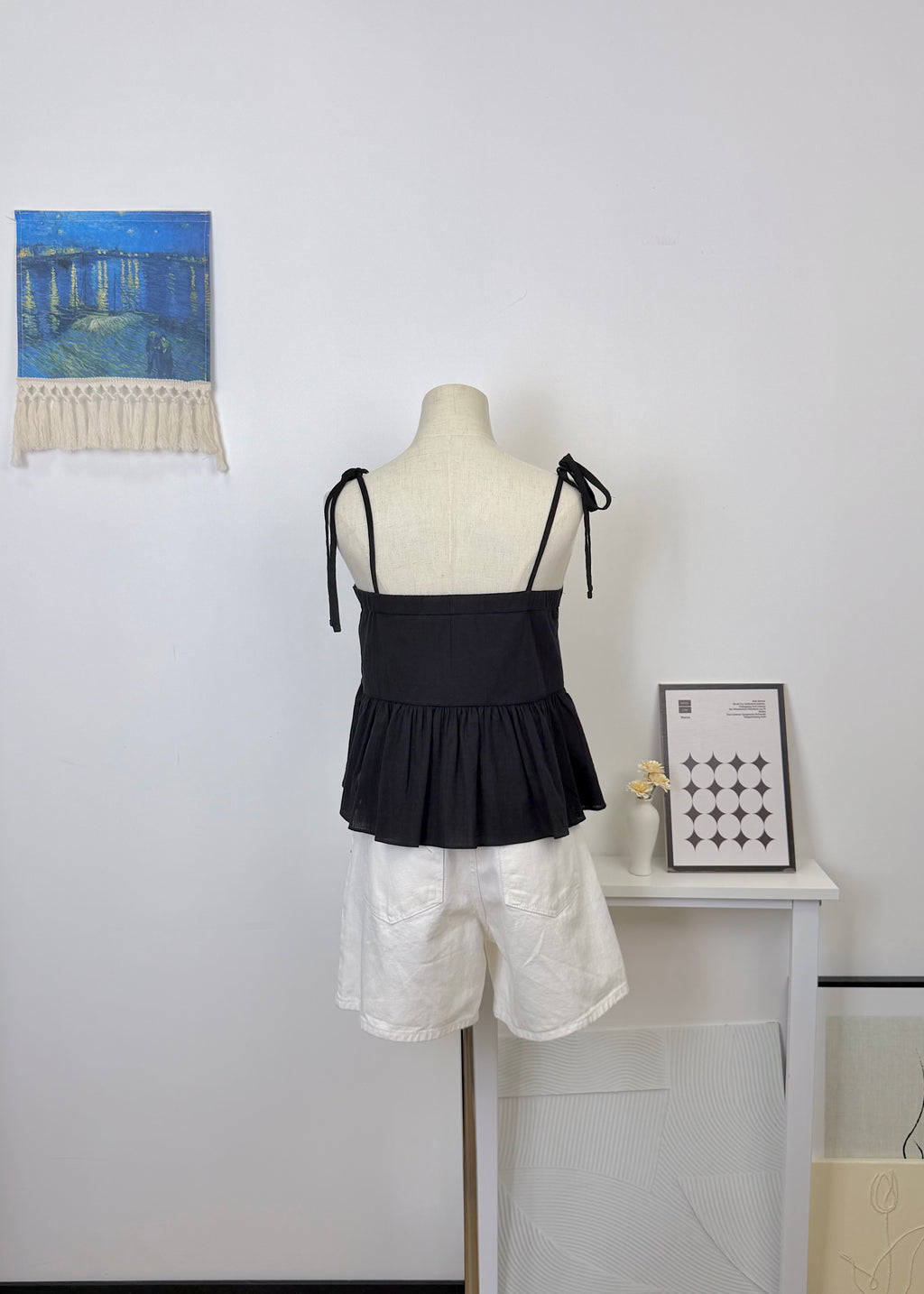 Tie Strap Ruffle Cami Top