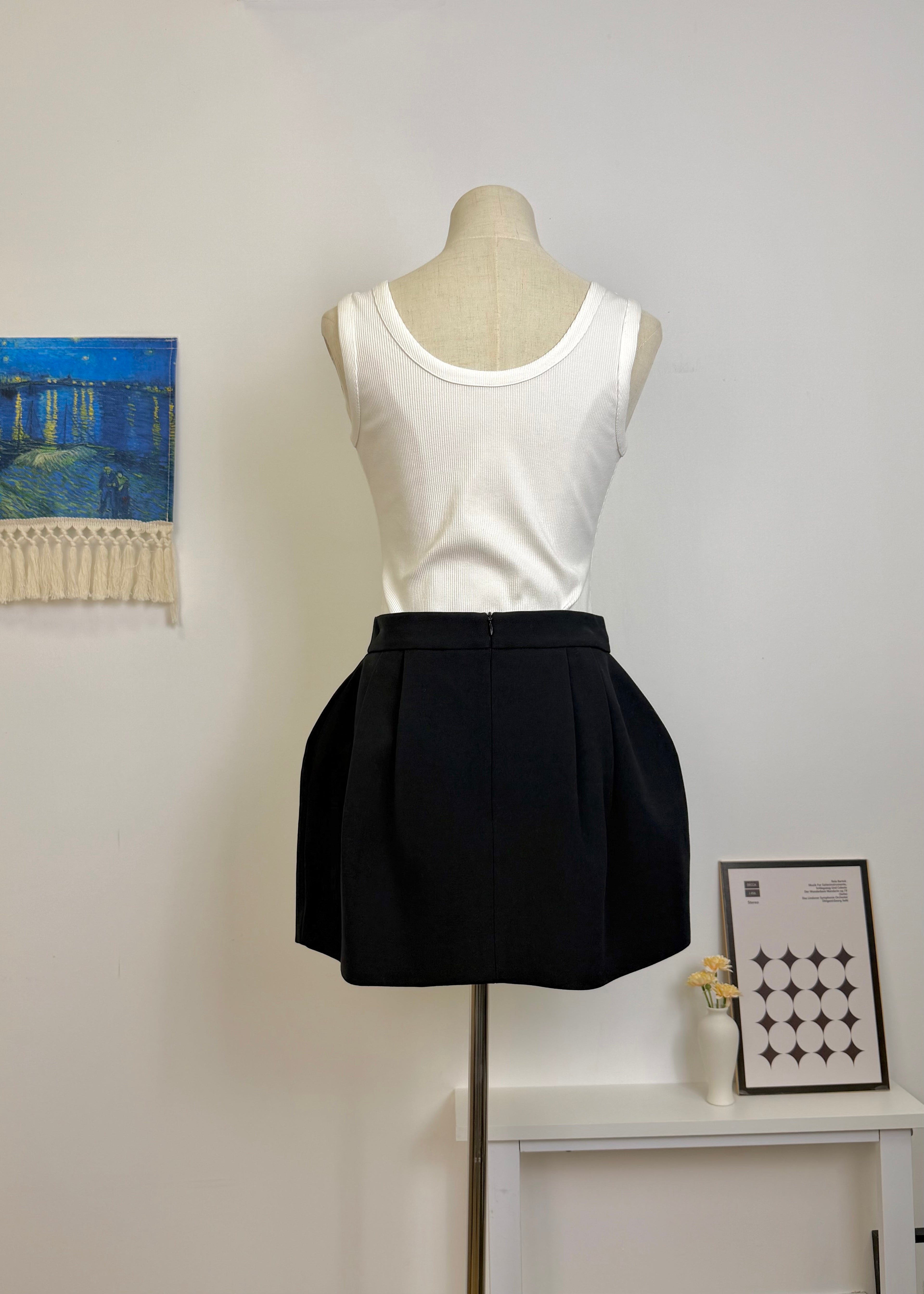 High Waist A-Line Ball Ball Skirt