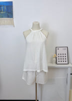 Braided Halter Tie Knit Tank Top