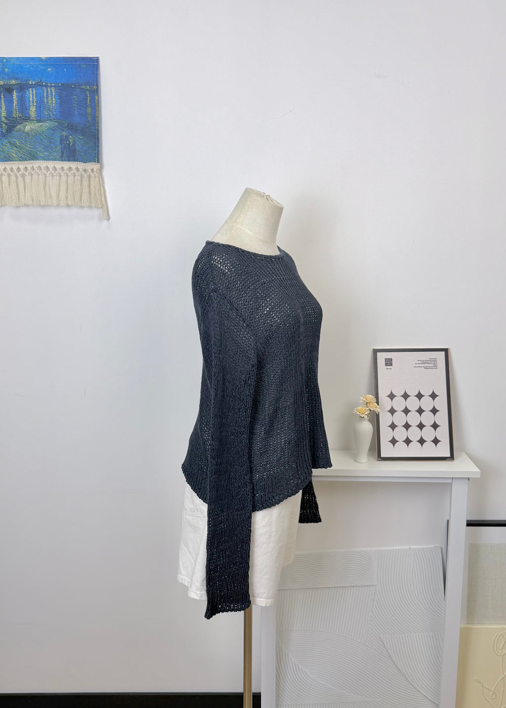 Chunky Hollow Long Sleeve Cover Up