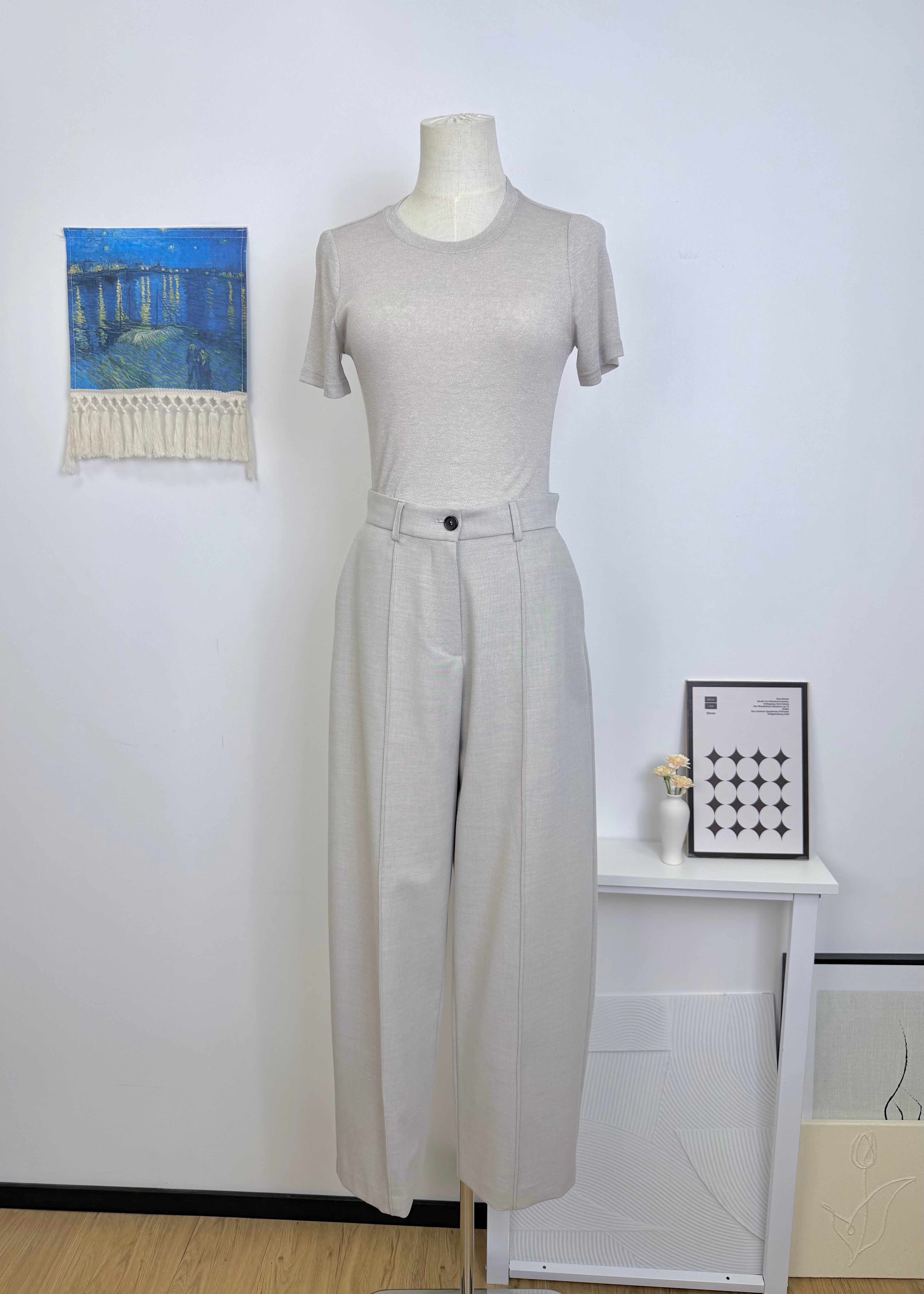 Wide Leg Suit Pants