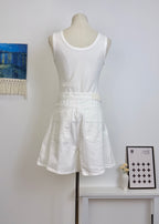 Dual Pocket Fake Two-Piece Denim Skort