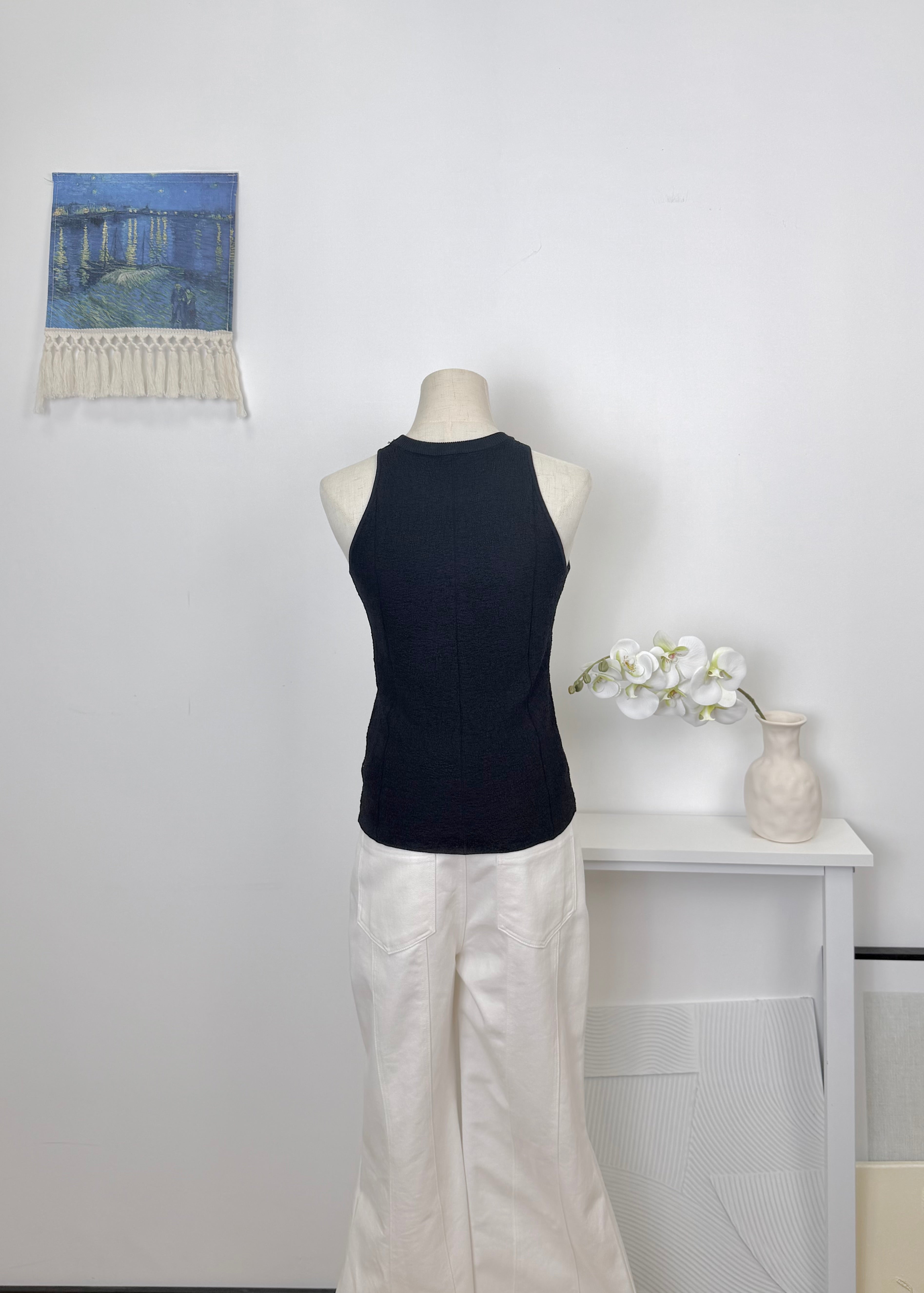 Inner Shoulder Textured Knit Top