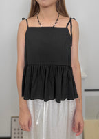Tie Strap Ruffle Cami Top