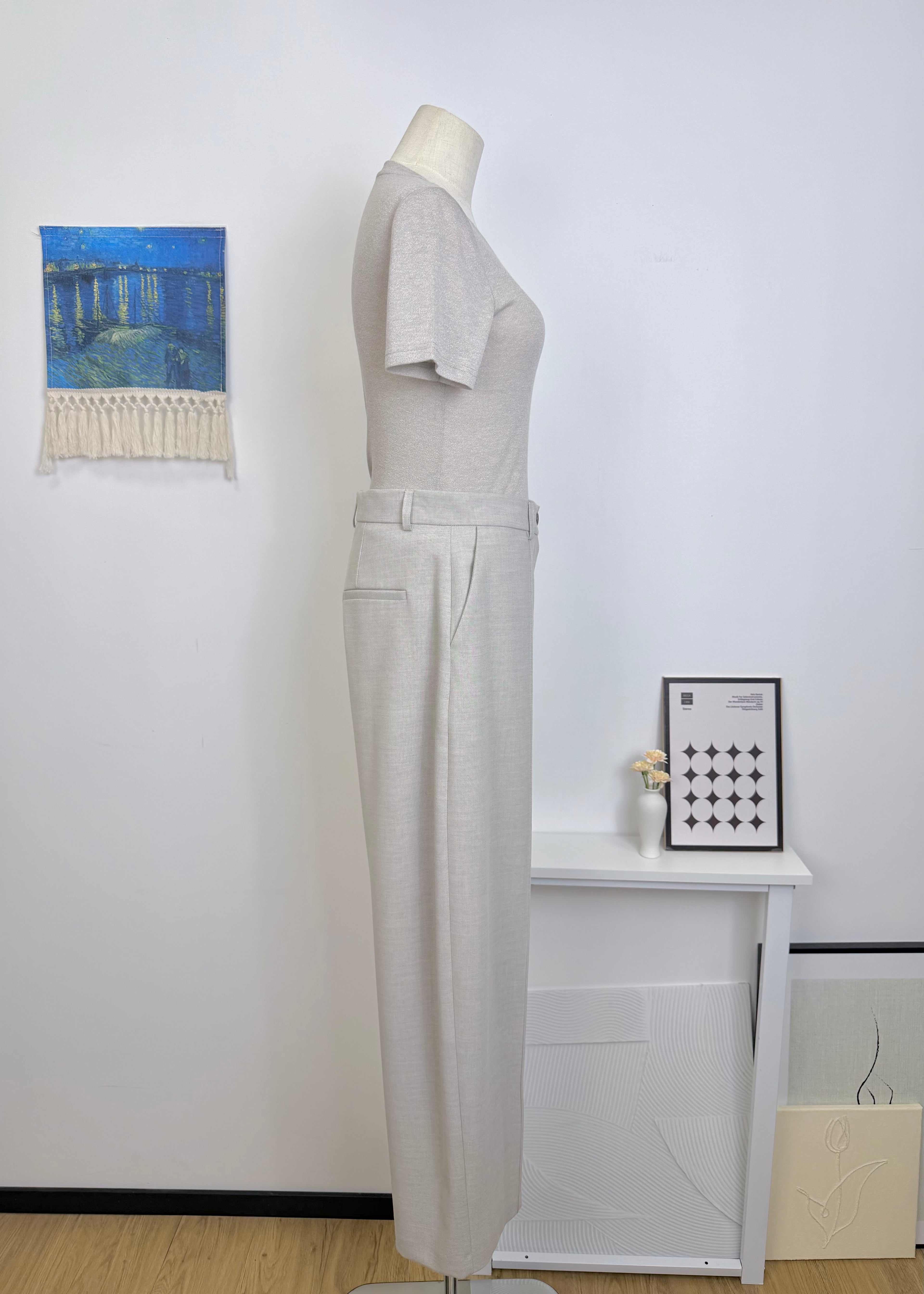 Wide Leg Suit Pants