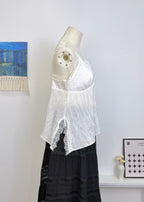 Lace Crinkle Camisole Top