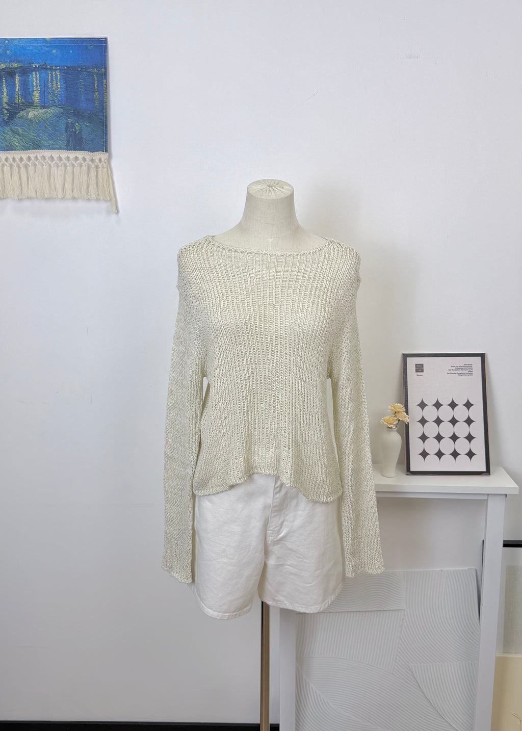 Chunky Hollow Long Sleeve Cover Up