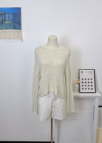Chunky Hollow Long Sleeve Cover Up
