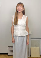 Lace Gathered Vest